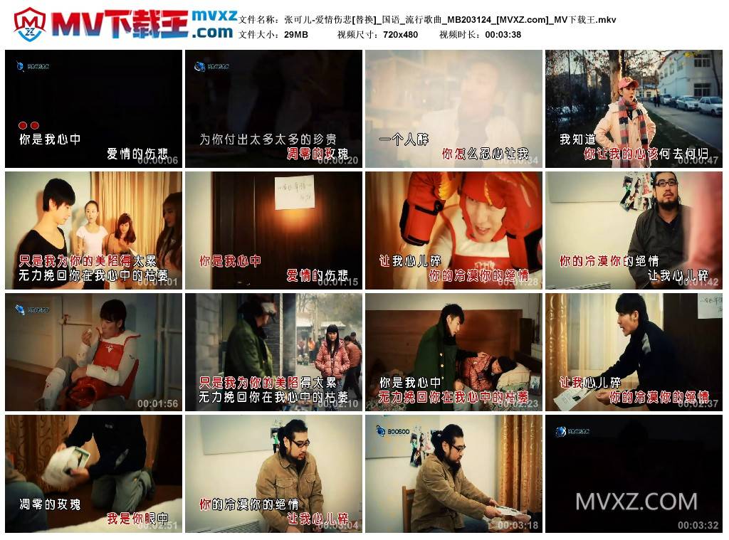 张可儿-爱情伤悲[替换]_国语_流行歌曲_MB203124